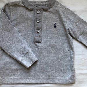 Grey L/S Ralph Lauren Polo 2T shirt